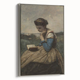 A Woman Reading Realism Art Print - Classical Portrait Canvas Decor