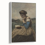 A Woman Reading Realism Art Print - Classical Portrait Canvas Decor