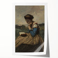 A Woman Reading Realism Art Print - Classical Portrait Canvas Decor