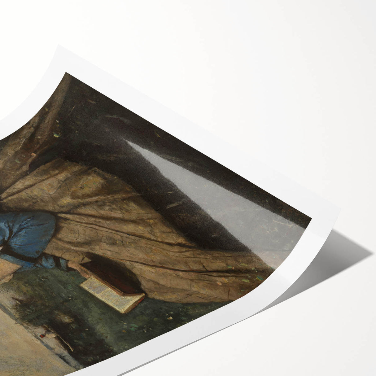 A Woman Reading Realism Art Print - Classical Portrait Canvas Decor