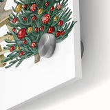 Adorable Christmas Bunny Girls Room Wall Art - Kids Holiday Decor