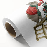 Adorable Christmas Bunny Girls Room Wall Art - Kids Holiday Decor