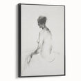Framed abstract figurative canvas art featuring a dynamic black design, displayed in a stylish setting, perfect for modern home decor. Ideal for art enthusiasts.