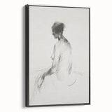 Framed abstract figurative canvas art featuring a dynamic black design, displayed in a stylish setting, perfect for modern home decor. Ideal for art enthusiasts.