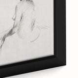 Close-up of a vibrant abstract figurative framed canvas art piece, showcasing intricate details and rich colors, perfect for modern home decor and artistic expression.