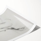 Abstract figurative rolled print showcasing vibrant colors and dynamic shapes, ideal for modern home decor. Packaged in a protective cardboard tube for safe delivery.