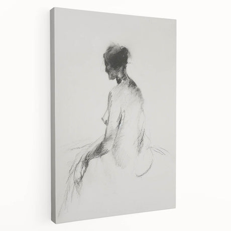 Abstract figurative stretched canvas artwork showcasing vibrant colors and dynamic shapes, viewed from the side, ideal for modern home decor and artistic expression.