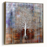 Framed abstract floral canvas art in silver and gold tones, featuring intricate designs and elegant textures, perfect for enhancing modern home decor.