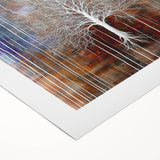 Abstract floral design rolled canvas art featuring vibrant colors and intricate patterns, ideal for modern home decor. Packaged securely in a protective tube.