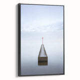 Abstract landscape framed canvas artwork showcasing a vibrant blend of colors with a black frame, ideal for modern home decor and artistic interiors.