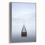 Framed abstract landscape canvas art featuring a serene blend of earthy tones and silver accents, ideal for modern home decor and enhancing interior aesthetics.