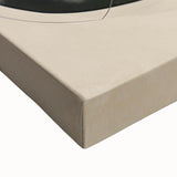 Abstract minimalist wall art on stretched canvas, showcasing soft pastel colors and geometric shapes, perfect for modern home decor. Close-up highlights textured details and vibrant hues.