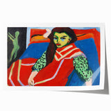 Expressionist Art - Seated Girl (1910) by Ernst Ludwig Kirchner