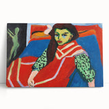 Expressionist Art - Seated Girl (1910) by Ernst Ludwig Kirchner