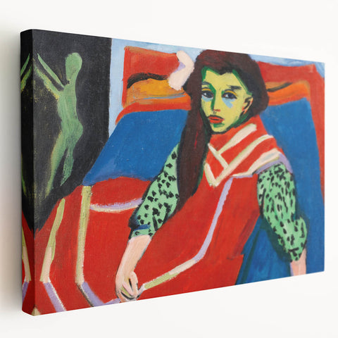 Expressionist Art - Seated Girl (1910) by Ernst Ludwig Kirchner