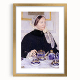 Impressionist Portrait - Lady at the Tea Table by Cassatt, Elegant Wall Art
