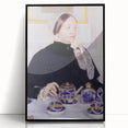 Impressionist Portrait - Lady at the Tea Table by Cassatt, Elegant Wall Art