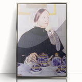 Impressionist Portrait - Lady at the Tea Table by Cassatt, Elegant Wall Art