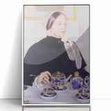 Impressionist Portrait - Lady at the Tea Table by Cassatt, Elegant Wall Art