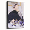 Impressionist Portrait - Lady at the Tea Table by Cassatt, Elegant Wall Art