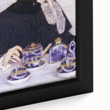 Impressionist Portrait - Lady at the Tea Table by Cassatt, Elegant Wall Art