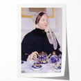Impressionist Portrait - Lady at the Tea Table by Cassatt, Elegant Wall Art