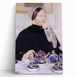 Impressionist Portrait - Lady at the Tea Table by Cassatt, Elegant Wall Art