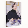 Impressionist Portrait - Lady at the Tea Table by Cassatt, Elegant Wall Art