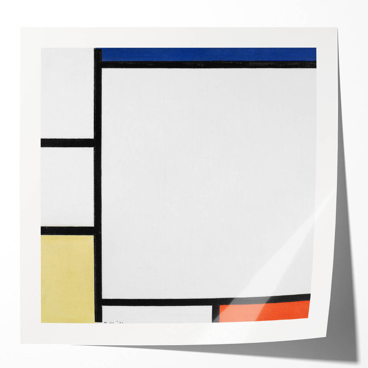 Geometric Composition - Minimalist Modern Wall Art in Primary Colors