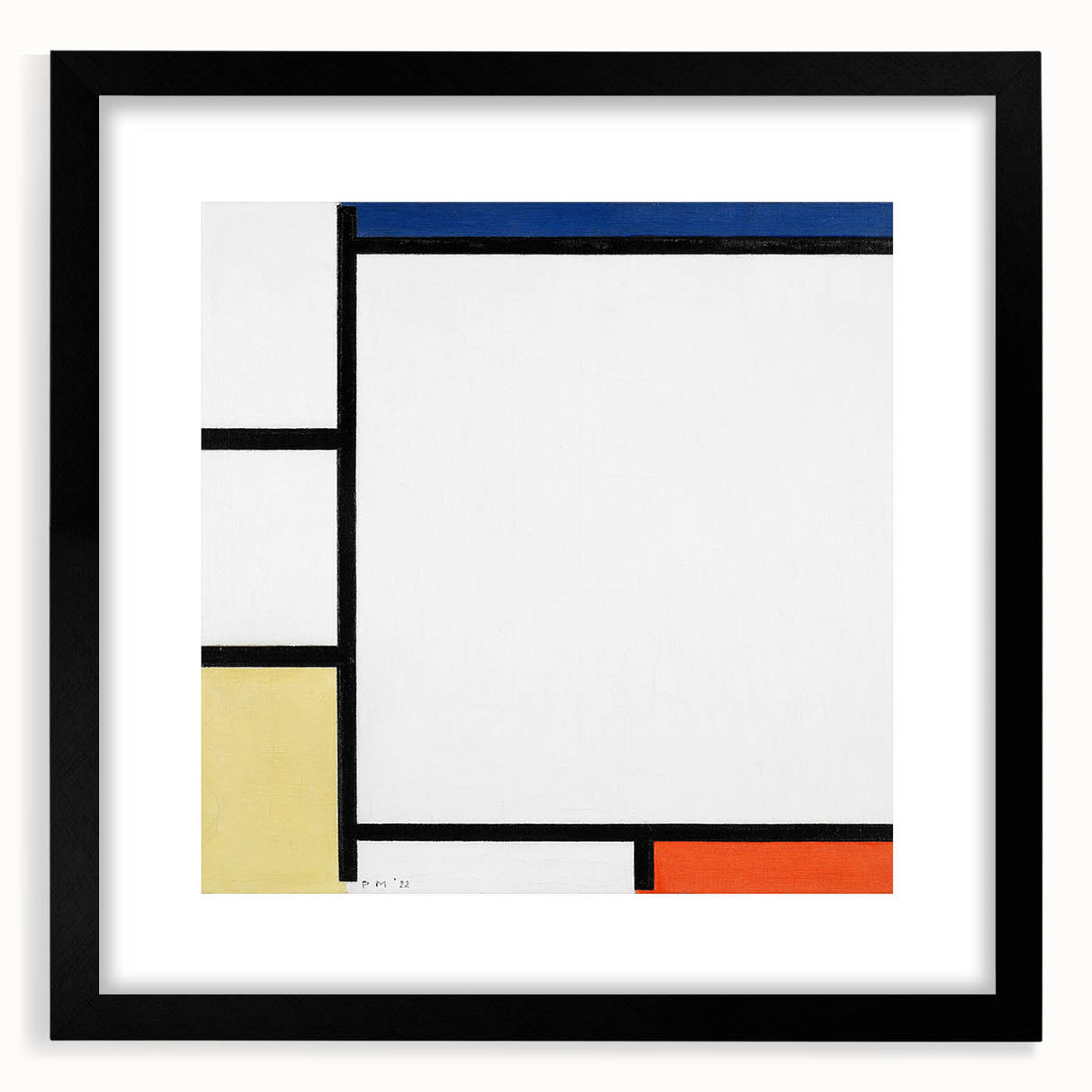 Geometric Composition - Minimalist Modern Wall Art in Primary Colors