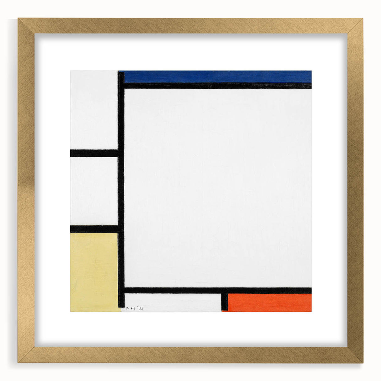 Geometric Composition - Minimalist Modern Wall Art in Primary Colors