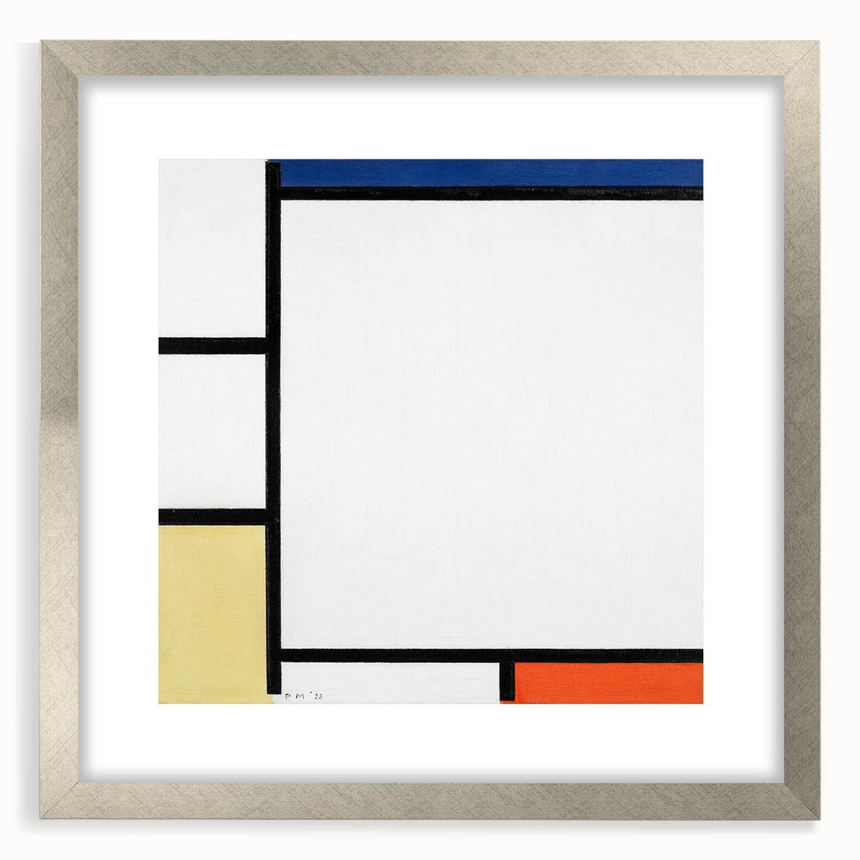 Geometric Composition - Minimalist Modern Wall Art in Primary Colors