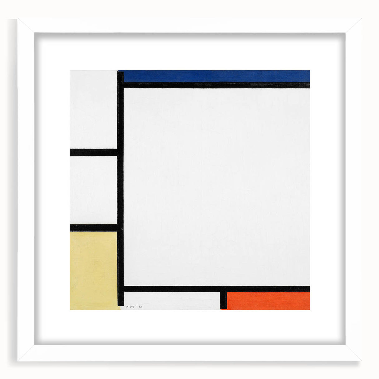 Geometric Composition - Minimalist Modern Wall Art in Primary Colors