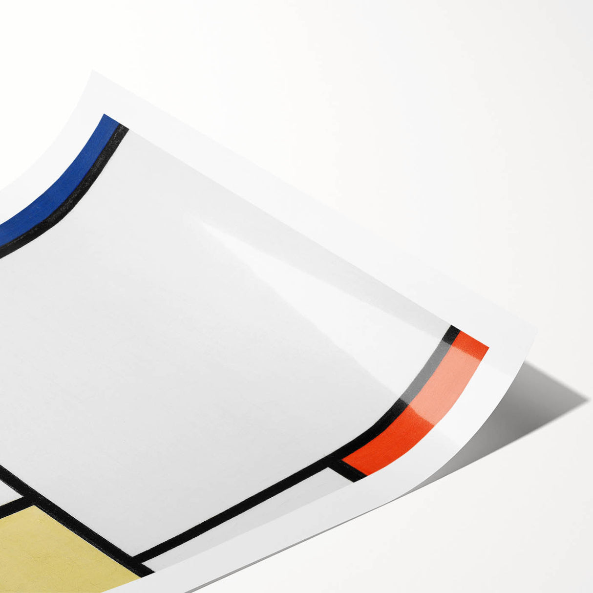 Geometric Composition - Minimalist Modern Wall Art in Primary Colors