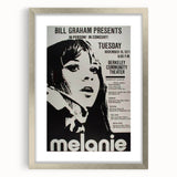 Melanie 1971 Concert Poster - Retro Music Wall Art