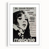 Melanie 1971 Concert Poster - Retro Music Wall Art