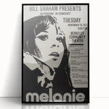 Melanie 1971 Concert Poster - Retro Music Wall Art