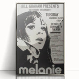 Melanie 1971 Concert Poster - Retro Music Wall Art