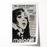 Melanie 1971 Concert Poster - Retro Music Wall Art