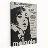 Melanie 1971 Concert Poster - Retro Music Wall Art