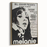 Melanie 1971 Concert Poster - Retro Music Wall Art
