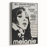Melanie 1971 Concert Poster - Retro Music Wall Art