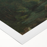 A Brook in the Forest Realism Art Print - Lush Nature Canvas Decor