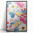 Charming Birds & Flowers Girls Room Wall Art - Kids Nature Decor