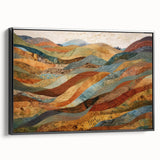 Black and white vintage poster art of a fall landscape on framed canvas, ideal for bedroom wall decor.