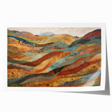 Extra large rolled print of a floral design featuring autumnal colors.