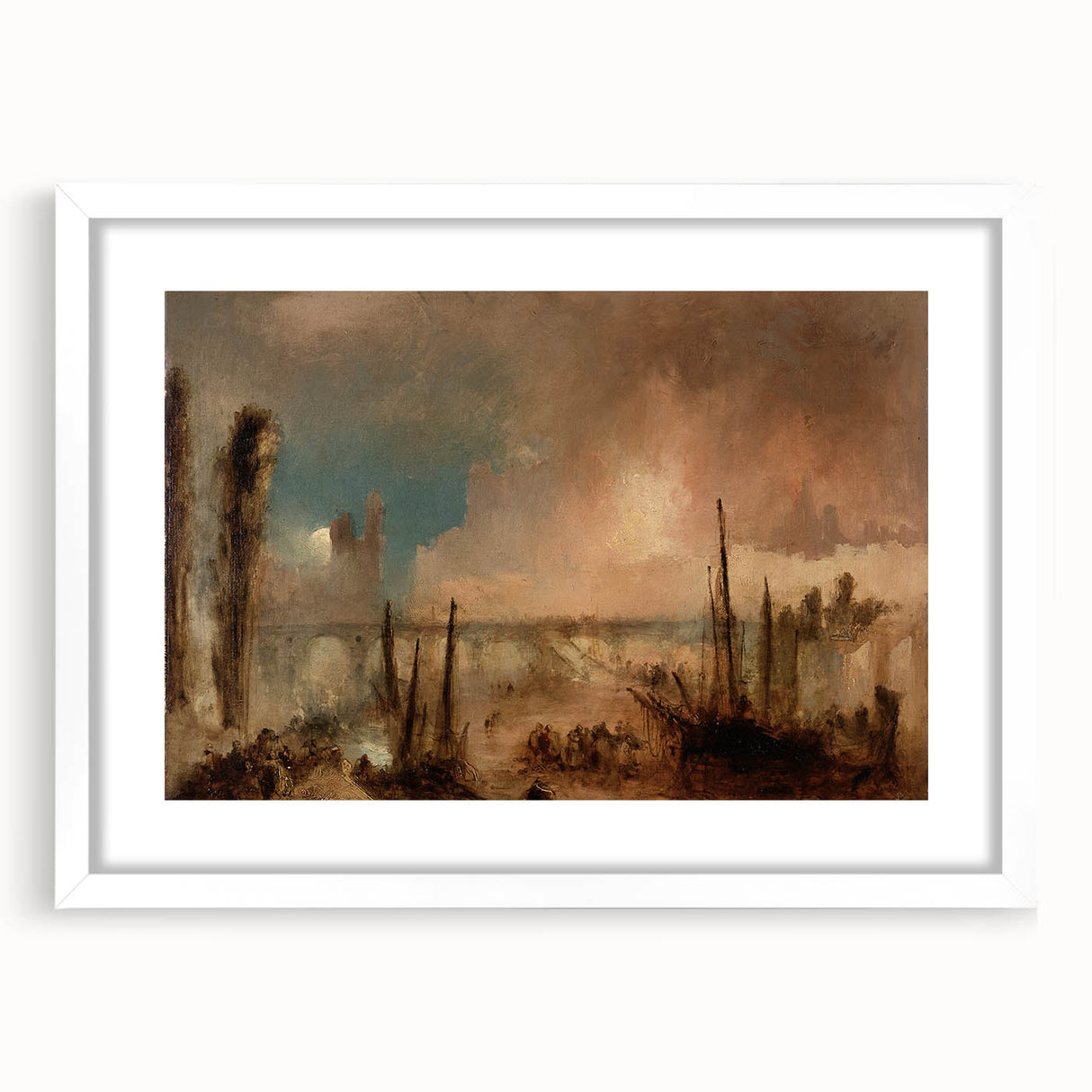 Romanticism Art: Burning of Parliament - Famous Romantic Era Painting