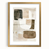 Contemporary Dining Art Pieces - Neutral Abstract Canvas