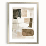 Contemporary Dining Art Pieces - Neutral Abstract Canvas