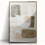Contemporary Dining Art Pieces - Neutral Abstract Canvas